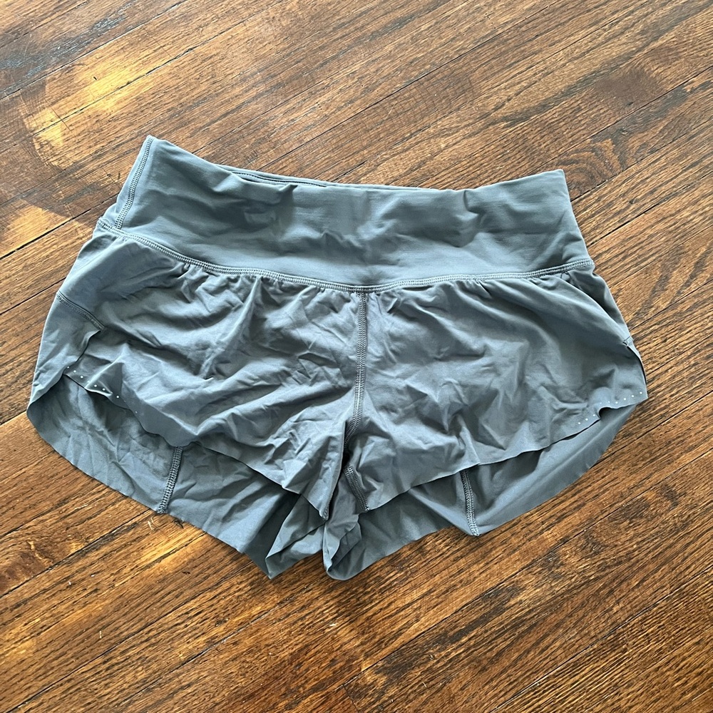 Lululemon Athletica Gray Athletic Shorts with Elastic Waistband